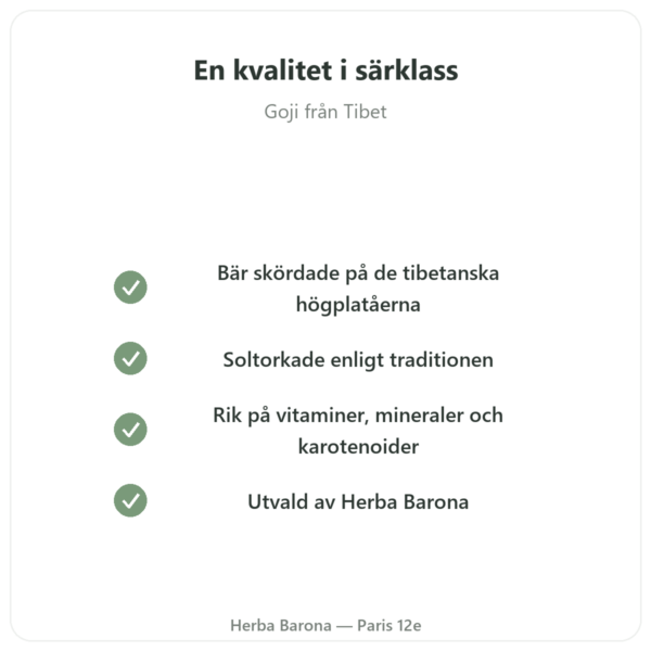 Gojibär från Tibet – 1 x 500 g kvalitet Paris Herba Barona