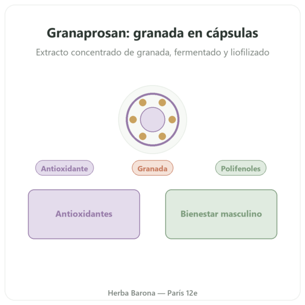 Granaprosan – Dr. Jacob's – 100 Cápsulas (Elixir de Granada en Cápsulas) presentación Paris Herba Barona