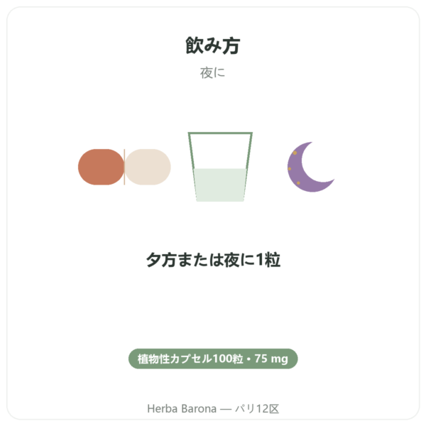 グリフォニア 5-HTP 75 mg – 植物性カプセル100粒 directions and dosage Paris Herba Barona