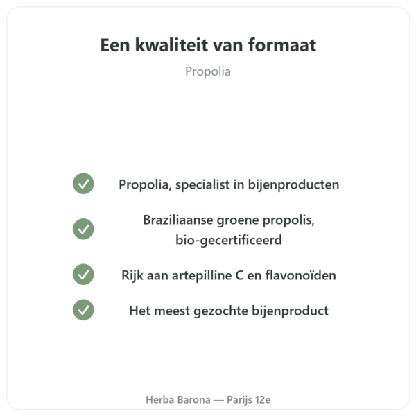 Groene Propolis Bio – Propolia – 90 capsules kwaliteit Paris Herba Barona
