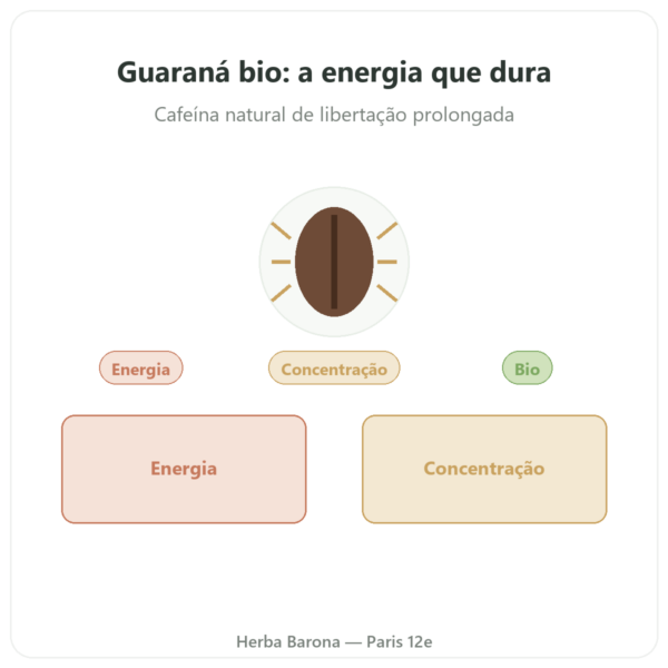 Guaraná bio cafeína – Dynveo – 60 cápsulas apresentação Paris Herba Barona