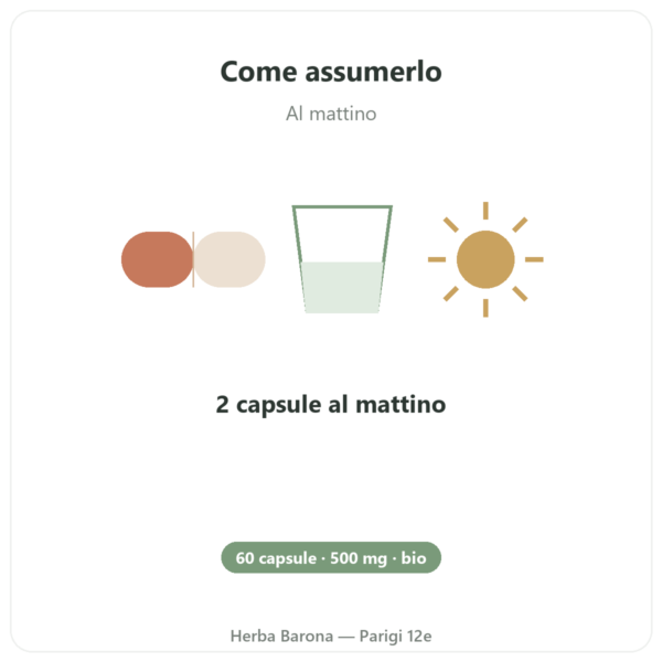 Guaranà bio caffeina – Dynveo – 60 capsule modo d'uso e dosaggio Paris Herba Barona