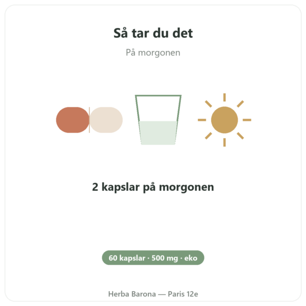 Guarana eko koffein – Dynveo – 60 kapslar användning och dosering Paris Herba Barona