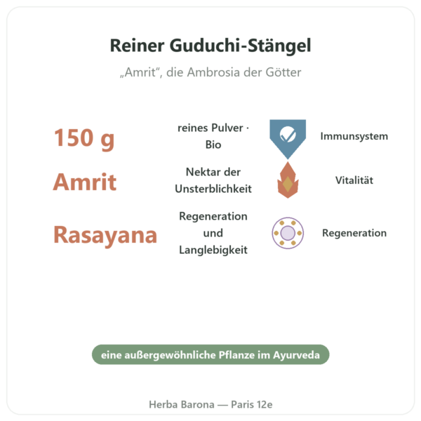 Guduchi Bio Pulver – 150 g – Ayur-vana Vorteile und Fakten Paris Herba Barona