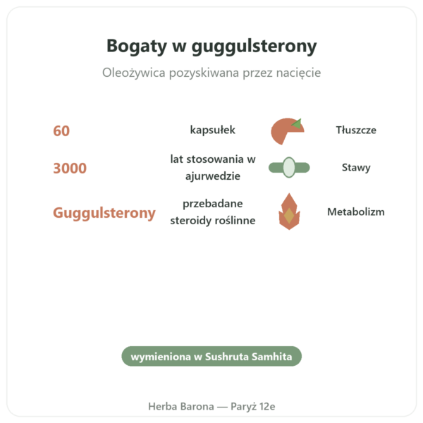 Guggul - Ayur-vana - 60 kapsulek korzyści i najważniejsze fakty Paris Herba Barona