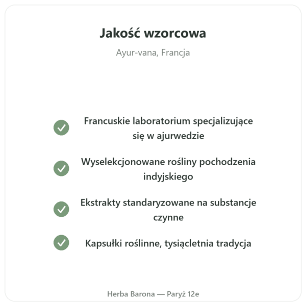 Guggul - Ayur-vana - 60 kapsulek jakość Paris Herba Barona