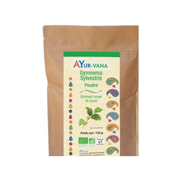 Gymnema Sylvestris порошок био 150г Ayur-vana Париж Herba Barona
