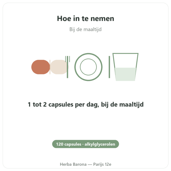 Haaienleverolie – Distriform' – 120 capsules gebruiksaanwijzing en dosering Paris Herba Barona