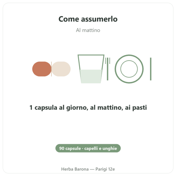 Hair and Nail – Be-Life – 90 capsule – Capelli e Unghie modo d'uso e dosaggio Paris Herba Barona