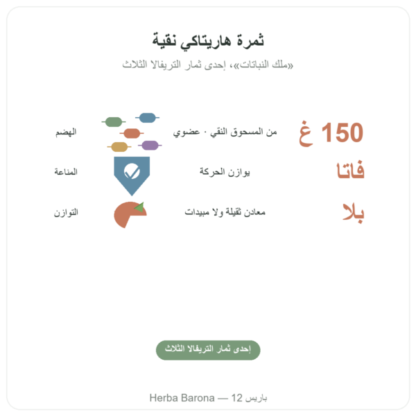 هاريتاكي العضوي - كيس مسحوق - 150 غ - Ayur-vana الفوائد والمعطيات الرئيسية Paris Herba Barona