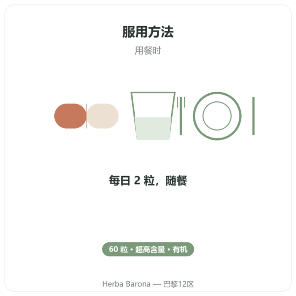 有机爪钩草（魔鬼爪） – 60 粒 – DYNVEO 高含量 使用方法与建议剂量 Paris Herba Barona