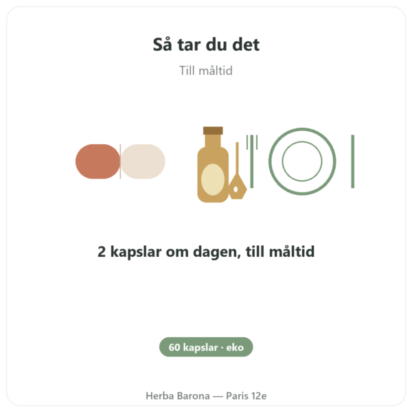 Havtornsolja Omega-7 – Dynveo – 60 kapslar användning och dosering Paris Herba Barona