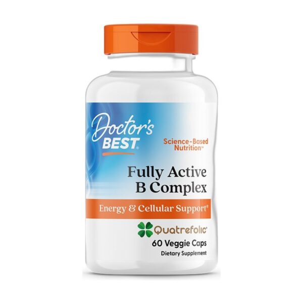 Fully Active B COMPLEX quatrefolic 60 Gélules. Doctor's Best Paris Herba Barona