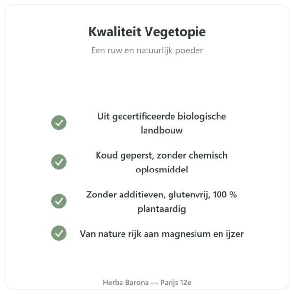 Bio Hennepproteïne Poeder – Vegetopie – 500g kwaliteit Paris Herba Barona