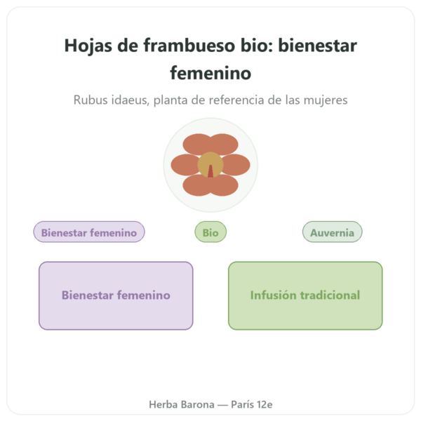 Hojas de Frambueso Bio – Les Jardins de Gaïa – 50 g presentación Paris Herba Barona