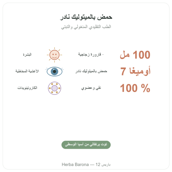 زيت النبق البحري العضوي – Biokhaan – قنينة 100 مل الفوائد والمعطيات الرئيسية Paris Herba Barona