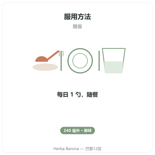 LYSI 冰岛原味鳕鱼肝油 240ml 使用方法与建议剂量 Paris Herba Barona