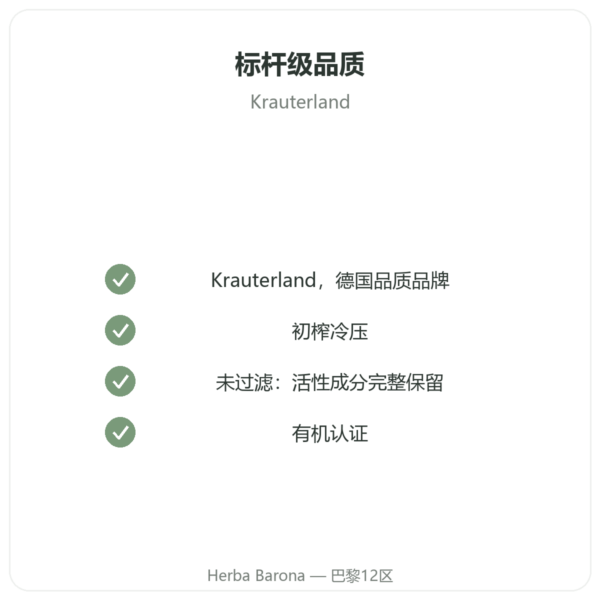 黑种草油 BIO 未过滤 250 ml – Krauterland 品质保证 Paris Herba Barona