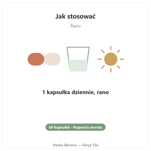 Huperzyna A – Dynveo – 60 kapsułek sposób użycia i dawkowanie Paris Herba Barona