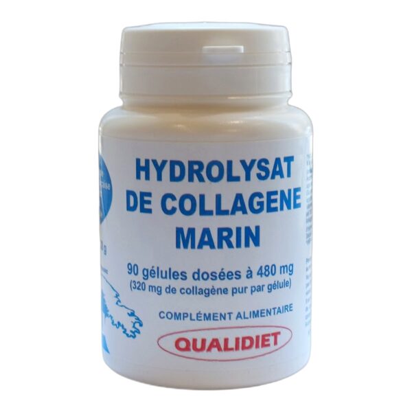 Hydrolysat de collagène marin Qualidiet 480 mg 90 gélules Paris Herba Barona