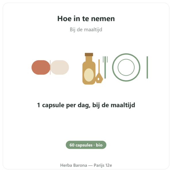 Biologisch Hydroxytyrosol uit Olijf Dynveo gebruiksaanwijzing en dosering Paris Herba Barona