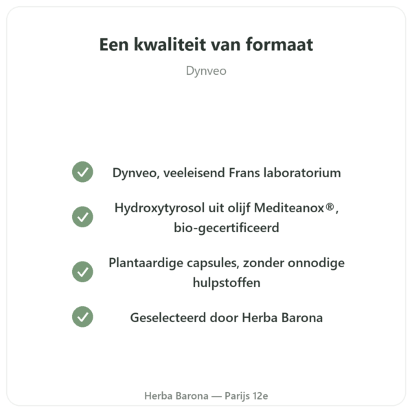Biologisch Hydroxytyrosol uit Olijf Dynveo kwaliteit Paris Herba Barona