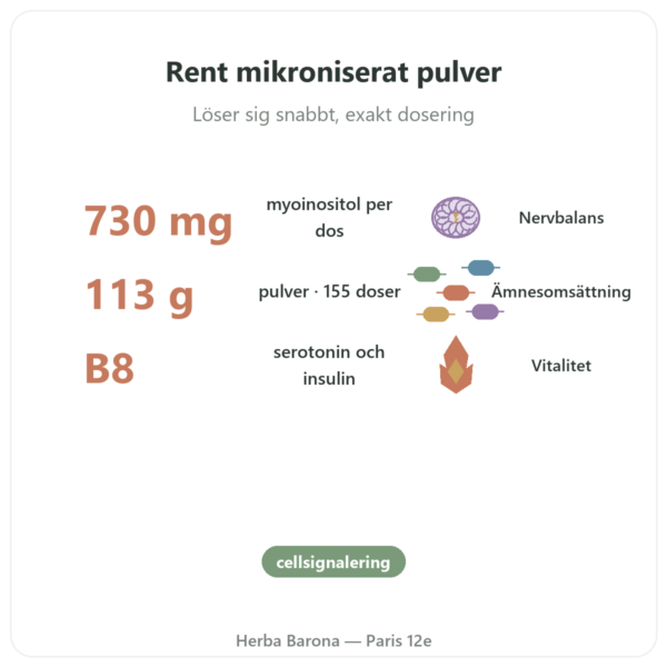 Inositol Rent Pulver Now Foods 113 g - Mikroniserat Vitamin B8 fördelar och nyckelfakta Paris Herba Barona