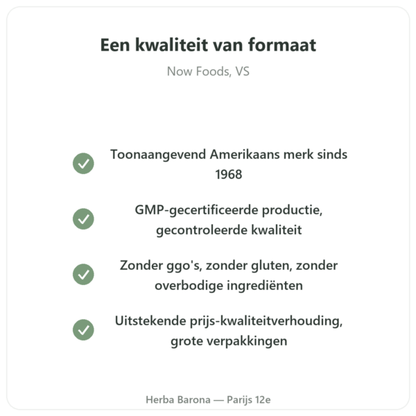 Inulin Pure Poeder bio Now Foods 227g - Prebioticum kwaliteit Paris Herba Barona