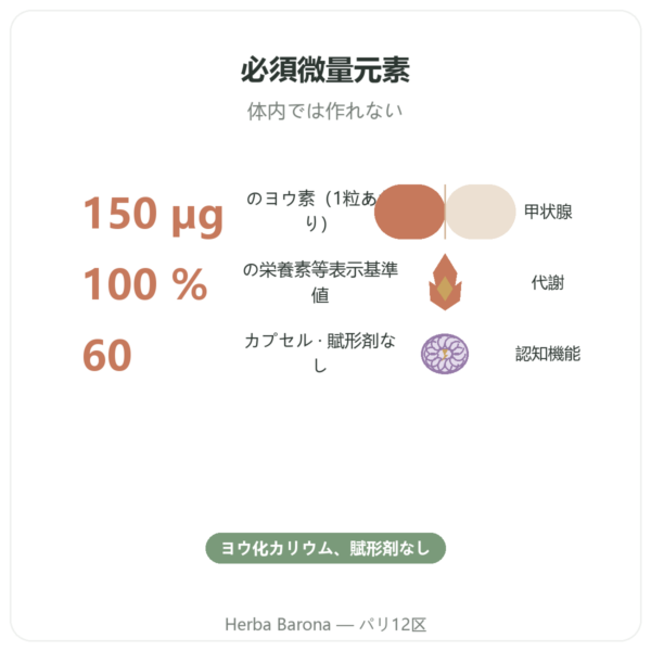ヨウ化カリウム – Dynveo – 60カプセル benefits and key facts Paris Herba Barona