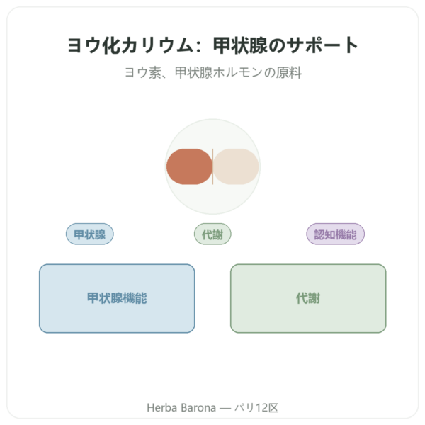 ヨウ化カリウム – Dynveo – 60カプセル presentation Paris Herba Barona