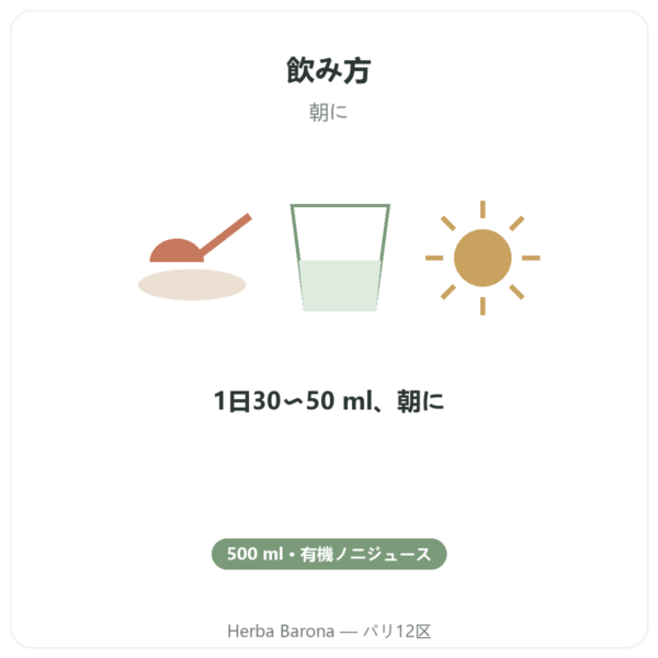 ハワイアン ノニジュース オーガニック – SFB – 500 ml directions and dosage Paris Herba Barona