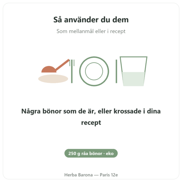 Råa kakaobönor, ekologiska, Criollo-sort, 250 g – Saldac användning och dosering Paris Herba Barona