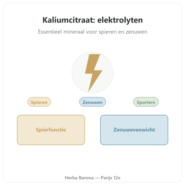 Kaliumcitraat – Dynveo – 60 capsules – 1000 mg presentatie Paris Herba Barona