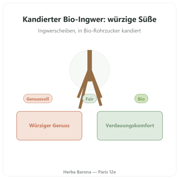 Kandierter Bio-Ingwer 200 g – SALDAC Vorstellung Paris Herba Barona
