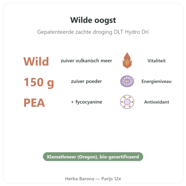 Klamath Bio Poeder 150 g – Dynveo voordelen en kerngegevens Paris Herba Barona