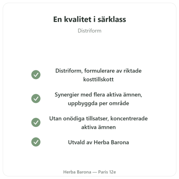 Koenzym Q10 100 mg – Distriform' – 60 kapslar kvalitet Paris Herba Barona