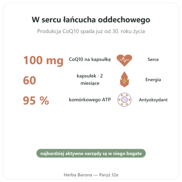 Koenzym Q10 100 mg – Distriform' – 60 kapsułek korzyści i najważniejsze fakty Paris Herba Barona