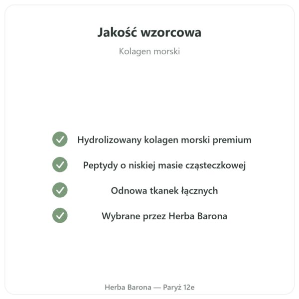 Kolagen morski w kapsułkach hydrolizowany jakość Paris Herba Barona