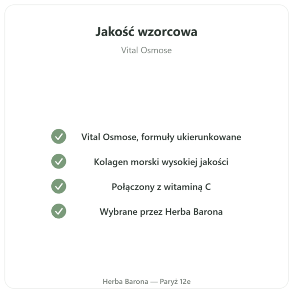 Collagène Marin de Type II Vital Osmose w kapsułkach jakość Paris Herba Barona
