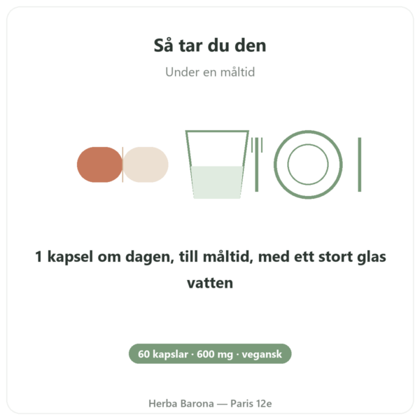 Kondroitinsulfat 600 mg – 60 kapslar – Dynveo användning och dosering Paris Herba Barona
