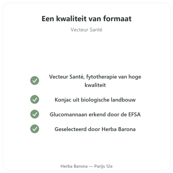 Konjac bio 60 capsules - Vecteur Santé - Natuurlijke eetlustremmer glucomannan kwaliteit Paris Herba Barona