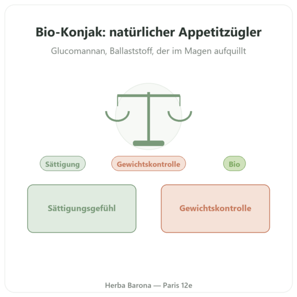 Konjac Bio 60 Kapseln – Vecteur Santé – Natürlicher Appetitzügler Glucomannan Vorstellung Paris Herba Barona