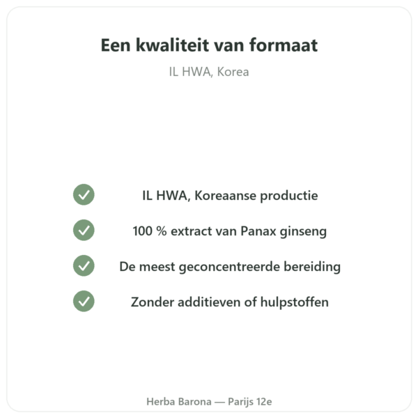 Koreaanse Ginseng in pasta puur Koreaans extract iL HWA – pot van 30 g kwaliteit Paris Herba Barona