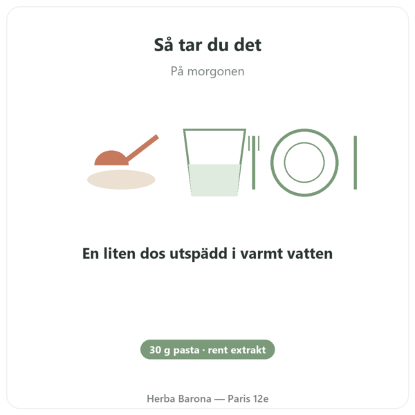Koreansk Ginseng i Pastaform, Rent Extrakt IL HWA – Burk 30 g användning och dosering Paris Herba Barona