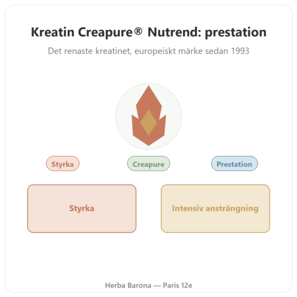 Kreatinmonohydrat Creapure® 500 g – Nutrend presentation Paris Herba Barona