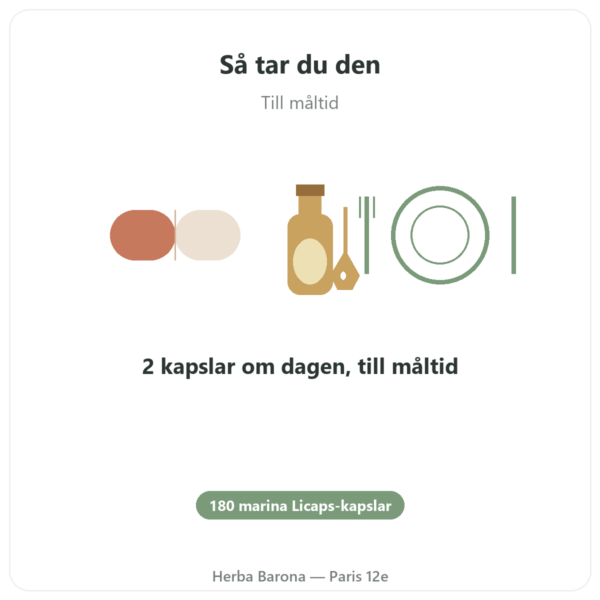 Krillolja Dynveo 180 kapslar Kvalitet Superba Boost användning och dosering Paris Herba Barona