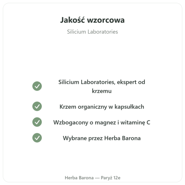 Krzem G7 Activ+ – 60 kapsułek – Silicium Laboratories jakość Paris Herba Barona