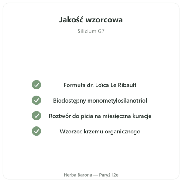 Krzem G7 Original 1L – Formuła Loïca Le Ribaulta jakość Paris Herba Barona