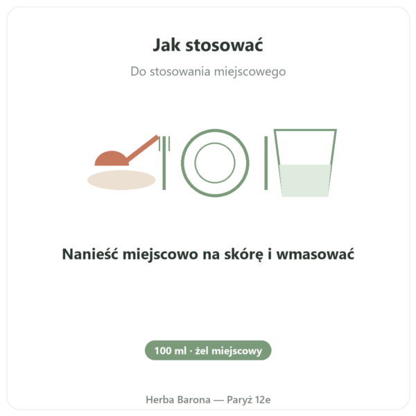 Krzem organiczny G5 żel – 100 ml sposób użycia i dawkowanie Paris Herba Barona