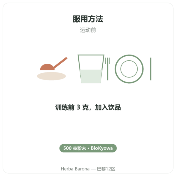 BioKyowa L-瓜氨酸粉 – Nutrimuscle – 500 克 使用方法与建议剂量 Paris Herba Barona